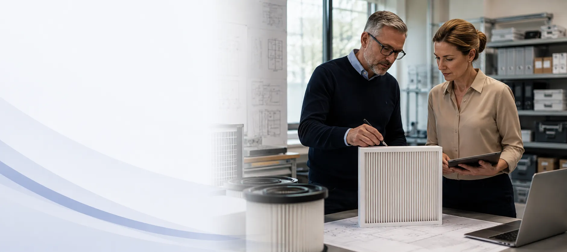 HEPA air filter manufacturing facility - HIFINE OEM/ODM production line